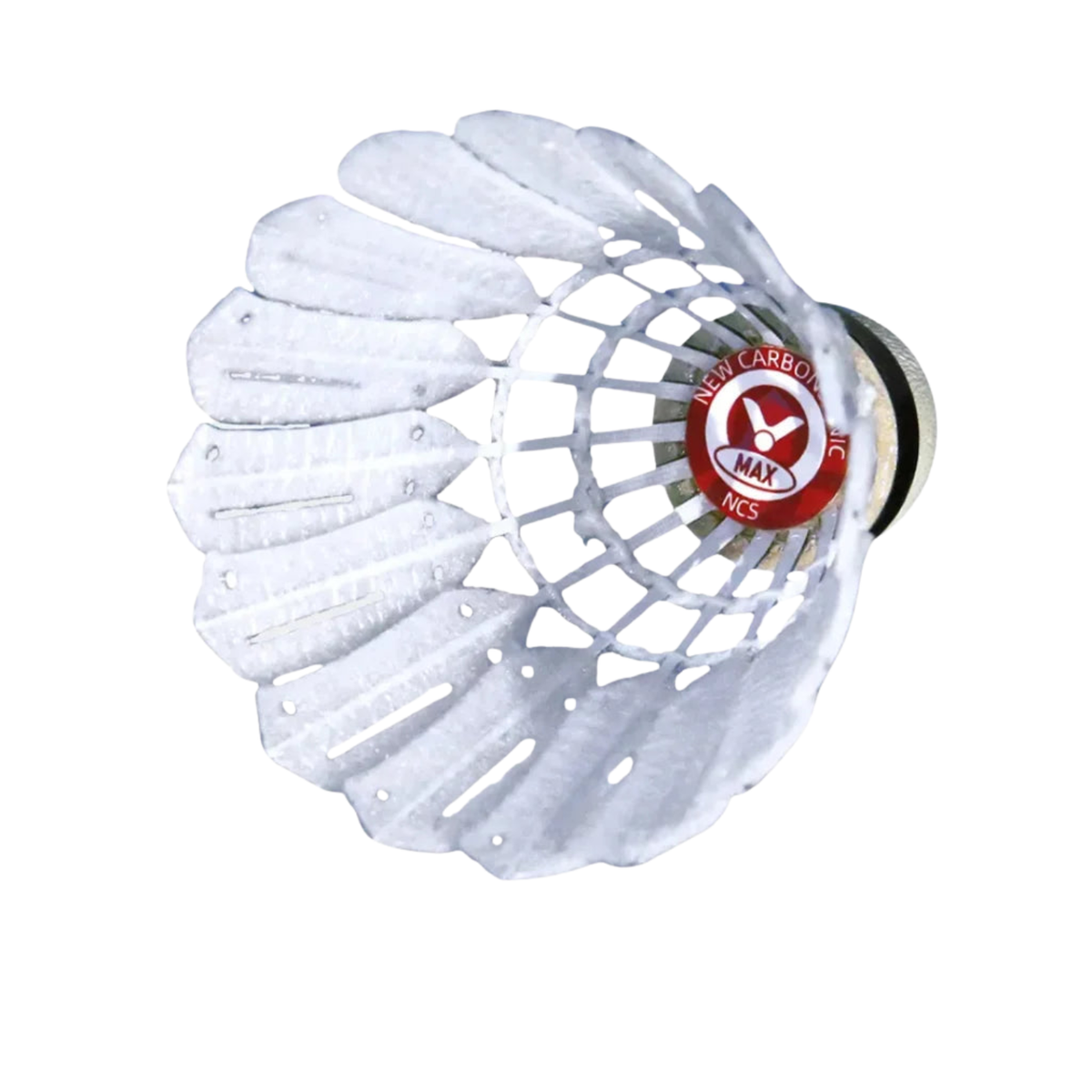 Victor CarbonSonic Max Shuttlecocks, White, back view