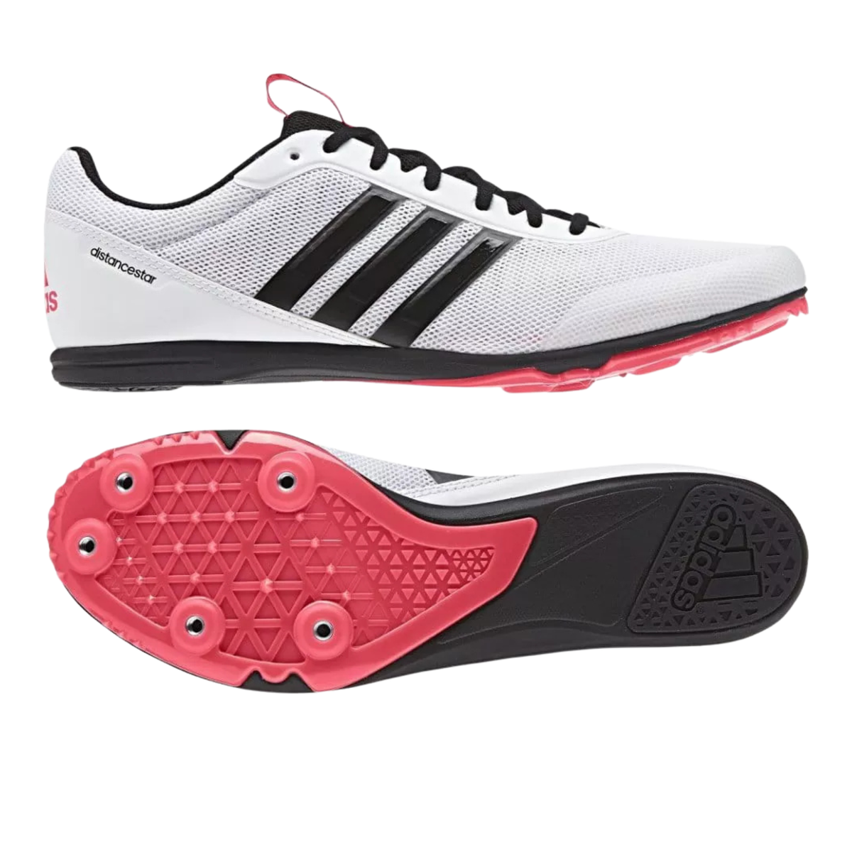 adidas Distancestar Women's Running Spikes - White/Black/Red (F36063) Running Spikes adidas