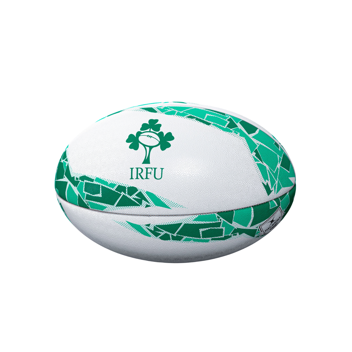 Gilbert Ireland Country Supporter Rugby Ball - Size 5 - White/Green