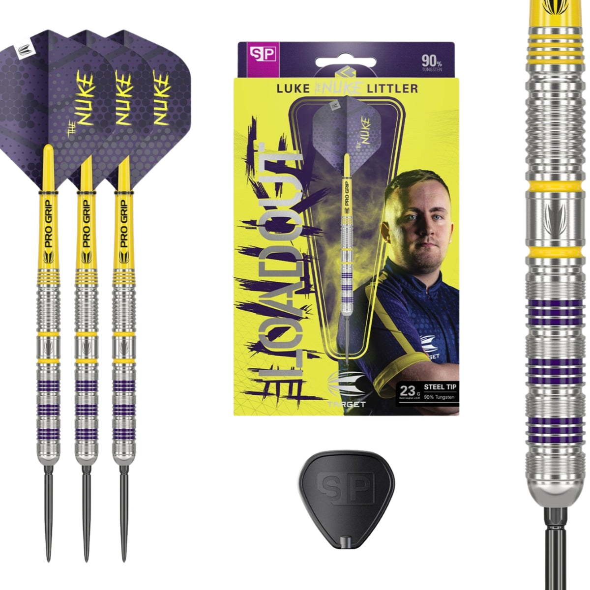 Target Luke Littler Loadout SP 90% Tungsten Steel Tip Darts - 23g