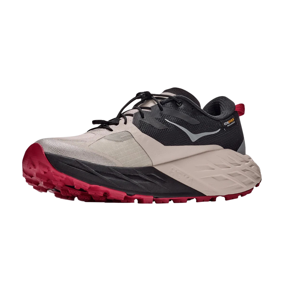 Hoka Speedgoat 7 GTX Trail Running Shoe Men - Black/River Rock Grey Trail Running Shoes Hoka