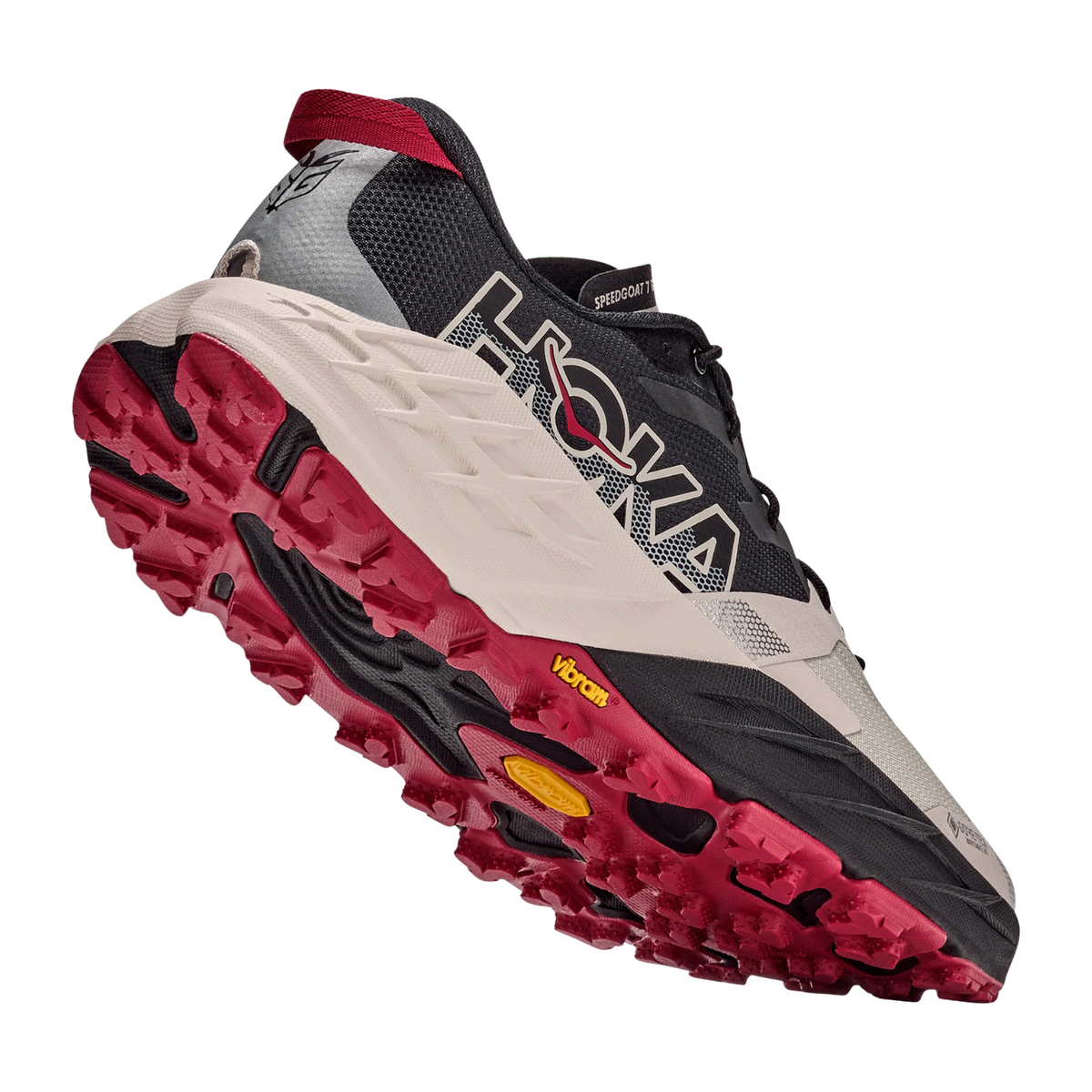 Hoka Speedgoat 7 GTX Trail Running Shoe Men - Black/River Rock Grey Trail Running Shoes Hoka