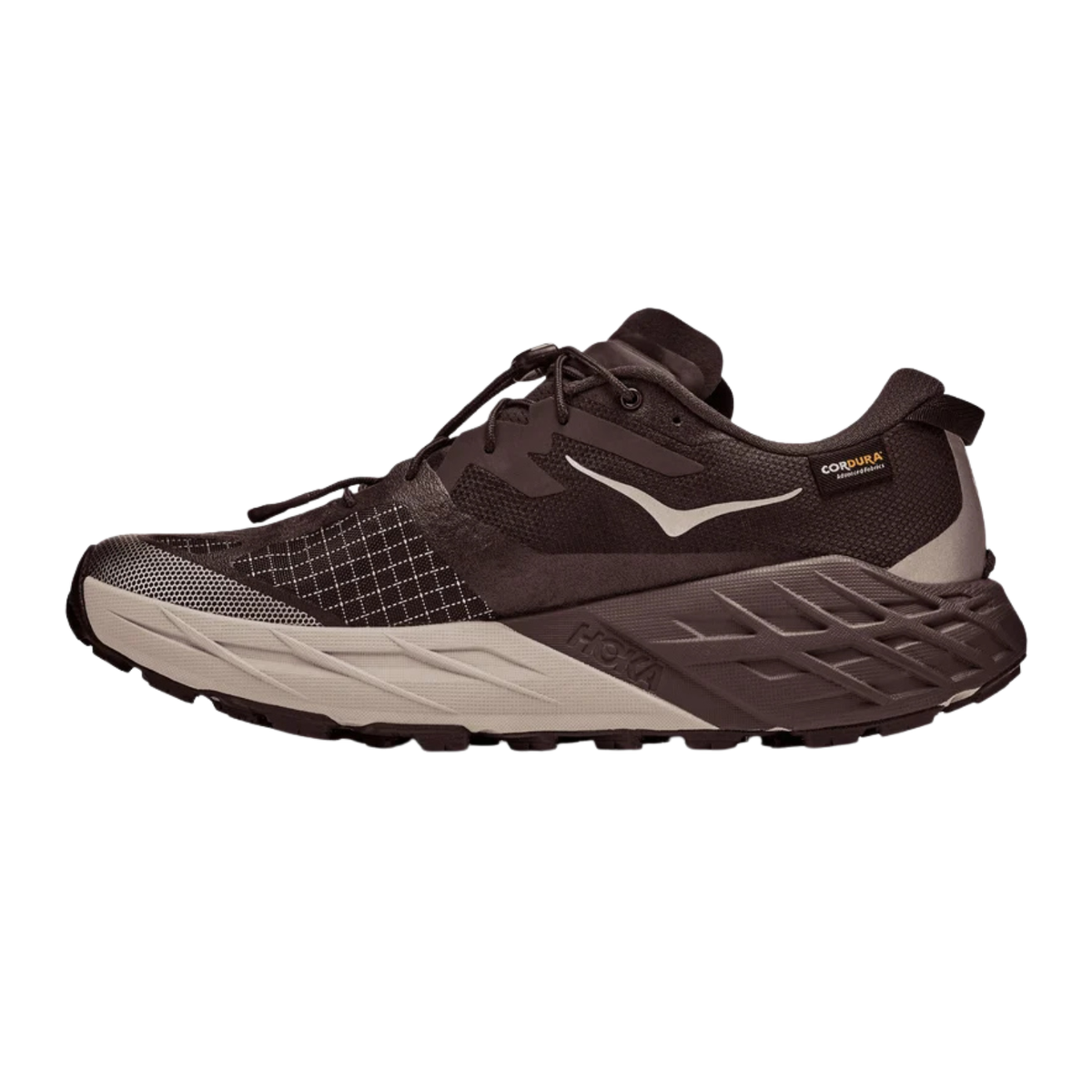 Hoka Speedgoat 7 GTX Trail Shoe Men - Spiced Chocolate/ River Rock Grey Trail Running Shoes Hoka