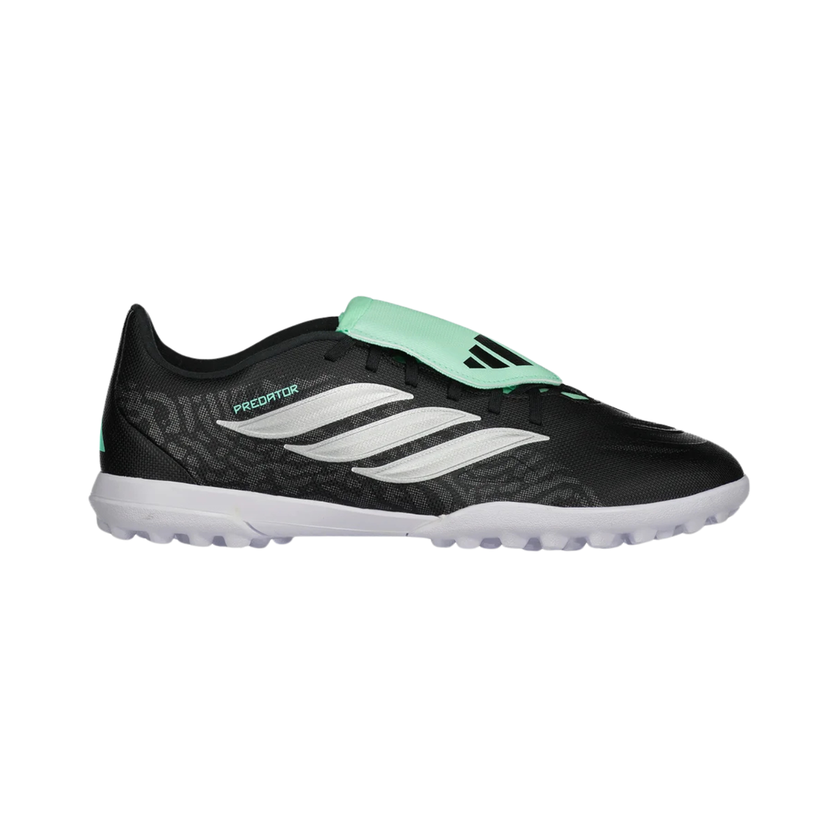 Adidas Predator Club FT Turf Football Shoes - Black/Silver/Mint (IH2114) Black Silver Mint Football Boots Adidas