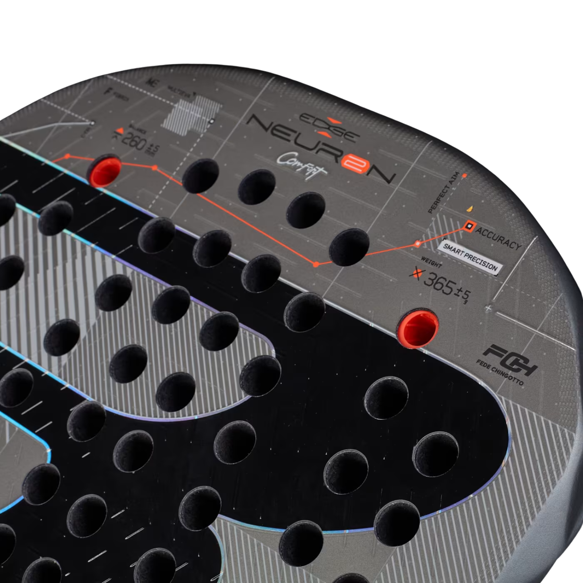 Bullpadel Neuron 02 CMF 27 Padel Racket - Grey Padel Rackets BullPadel