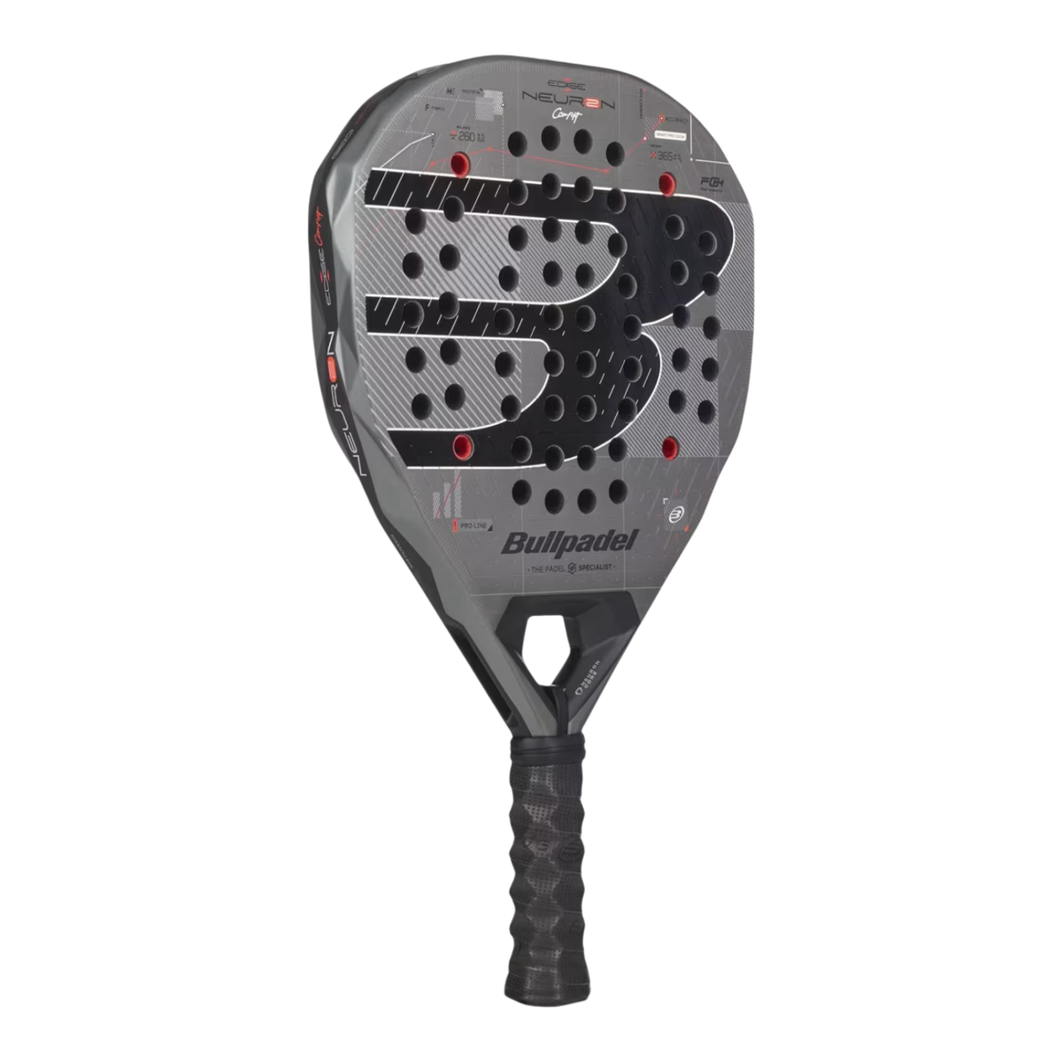Bullpadel Neuron 02 CMF 27 Padel Racket - Grey