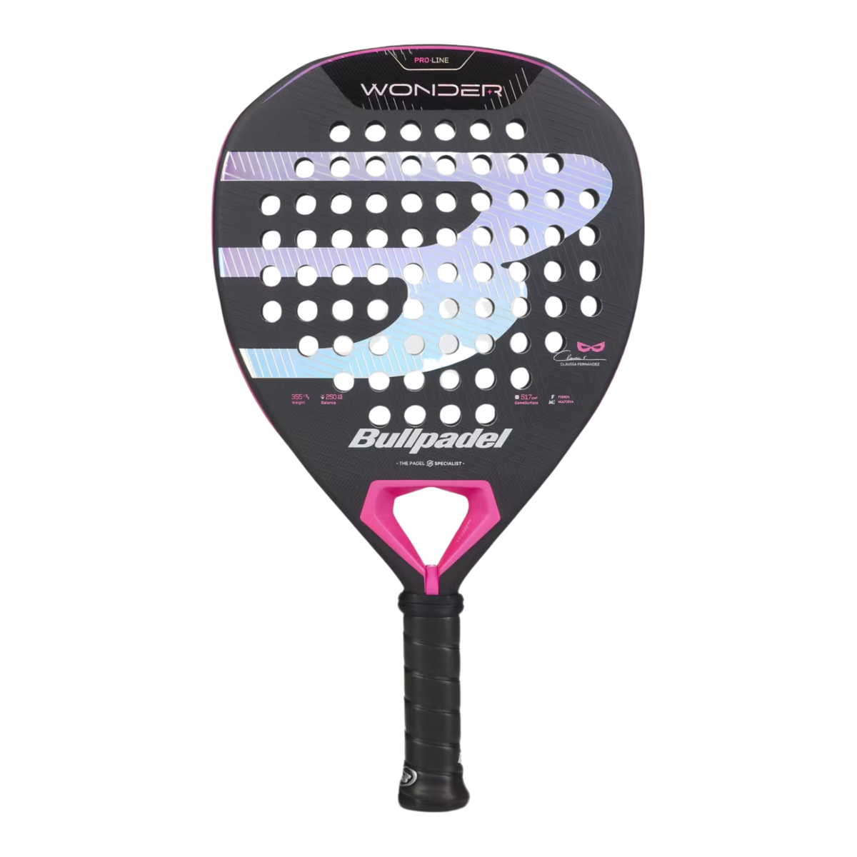 Bullpadel Wonder 27 Padel Racket - Black Black One Size Padel Rackets BullPadel