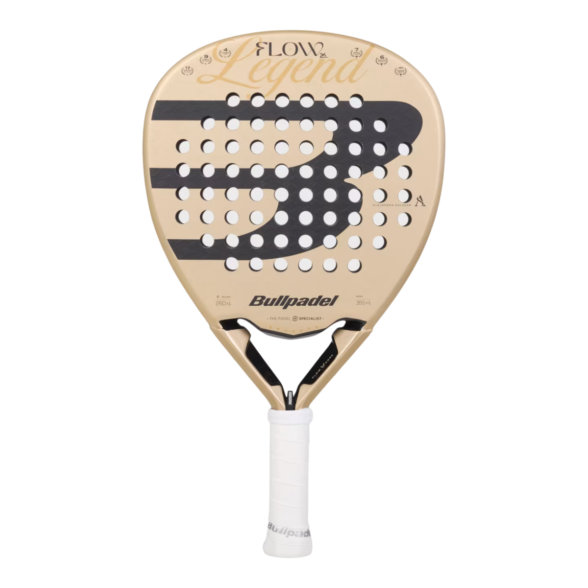 Bullpadel Flow 27 Padel Racket - Gold Gold One Size Padel Rackets BullPadel