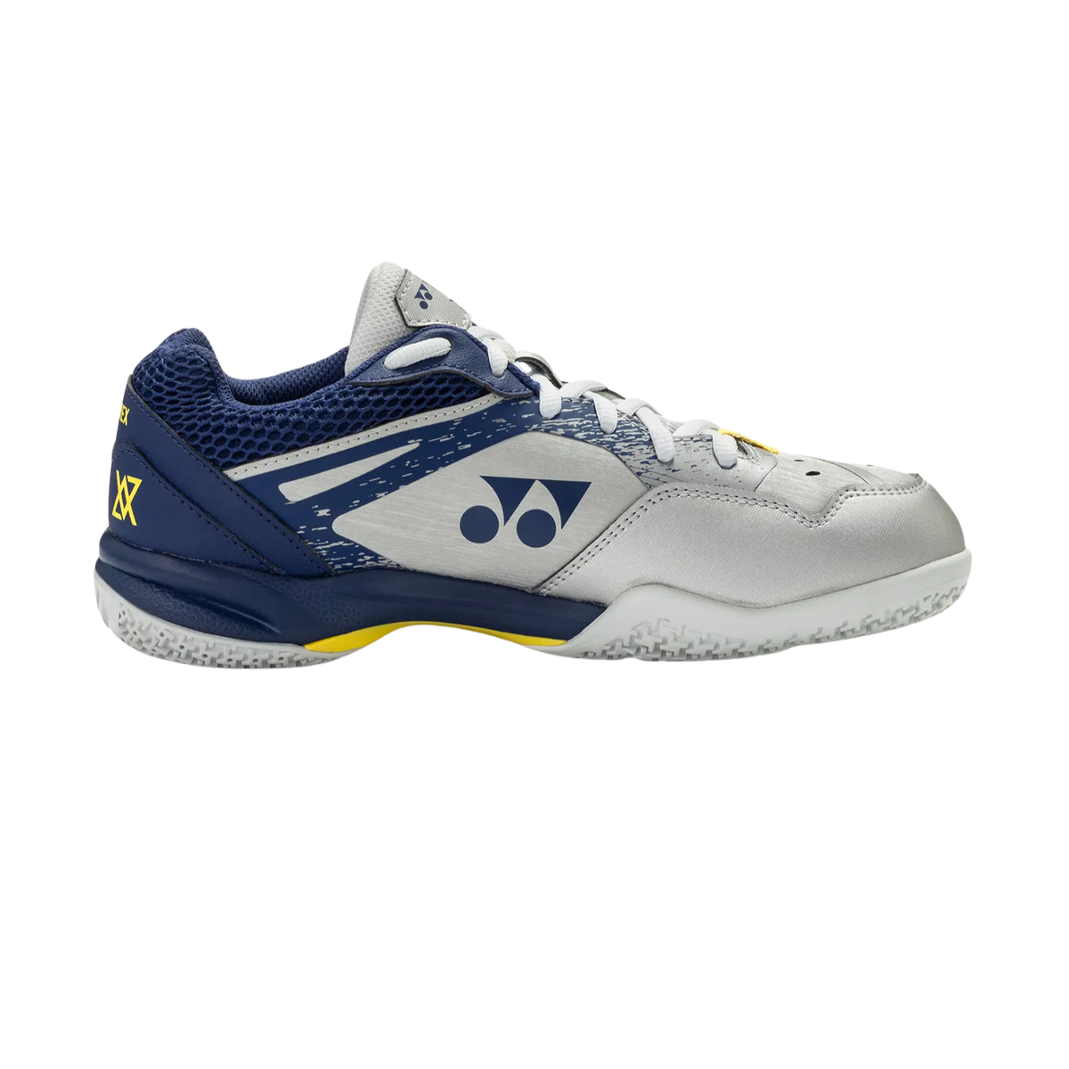Yonex Power Cushion 65X4 VA Badminton Shoe Unisex - Silver/Navy Badminton Shoes Yonex