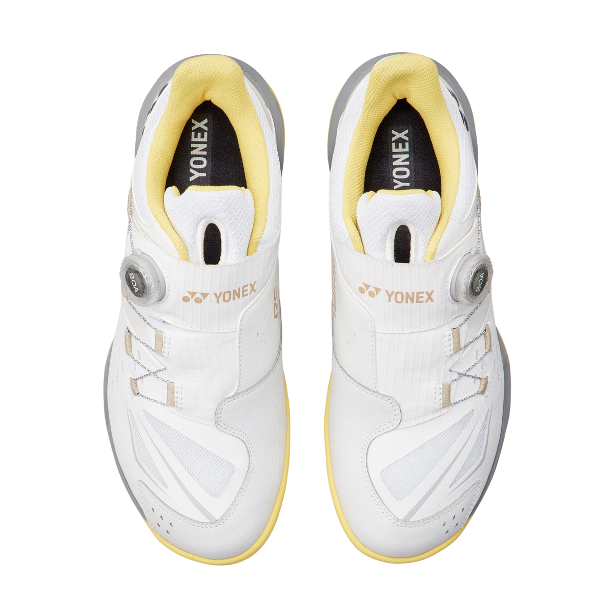 Yonex Power Cushion 88 Dial Badminton Shoe Unisex - White/Yellow Badminton Shoes Yonex