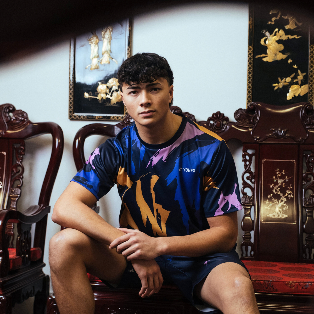 Yonex CNY 2026 Training Top Men - Celestial Momentum (Celestial Purple) Clothing Yonex