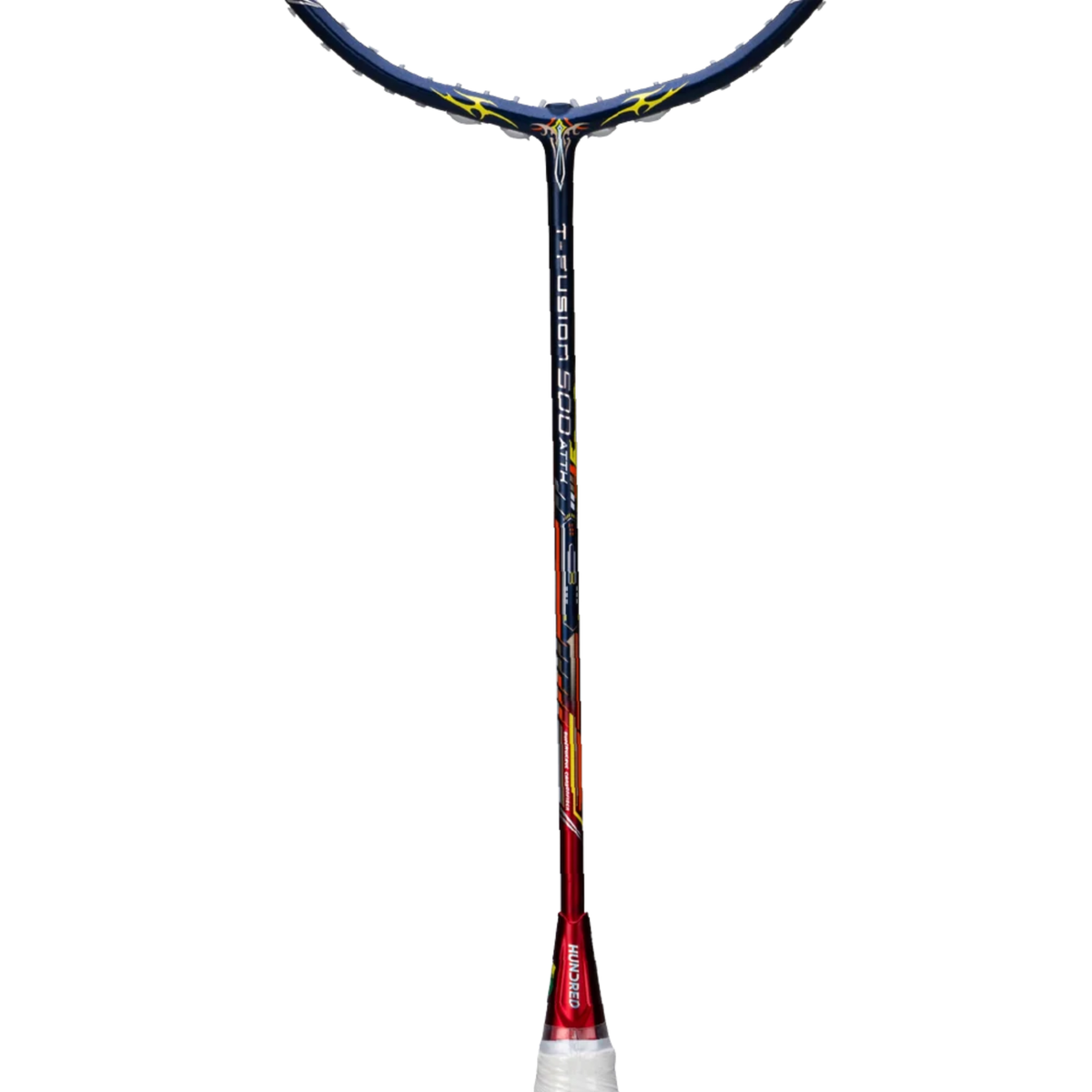 Hundred T-Fusion 500 Attack 4U Badminton Racket - Navy/Red Badminton Rackets Hundred