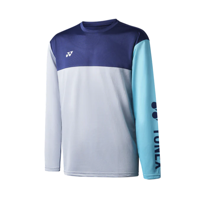 Yonex YLST323J Long Sleeve T-Shirt Junior (Navy/Silver/Sky) Navy Silver Sky Clothing Yonex