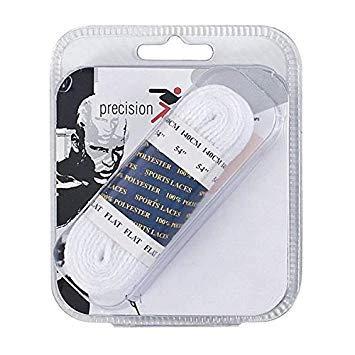 Precision Training Flat Laces White, front view