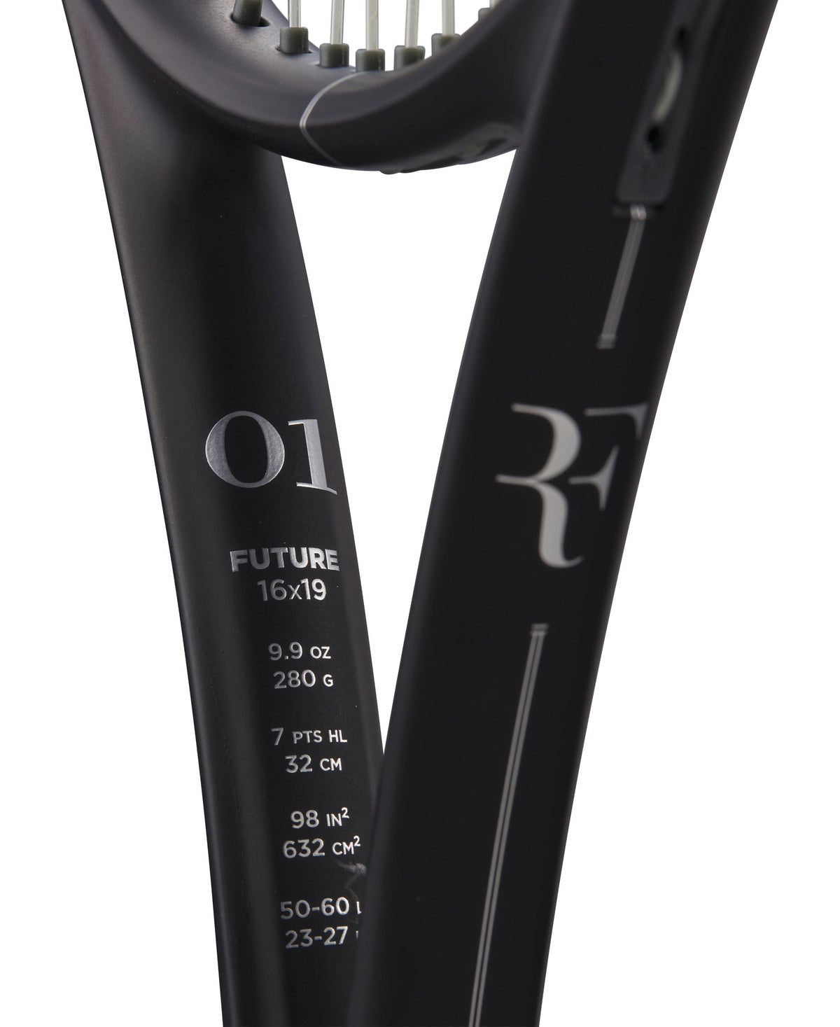 Wilson RF 01 Future Tennis Racket 280g Roger Federer, Black, close-up detail