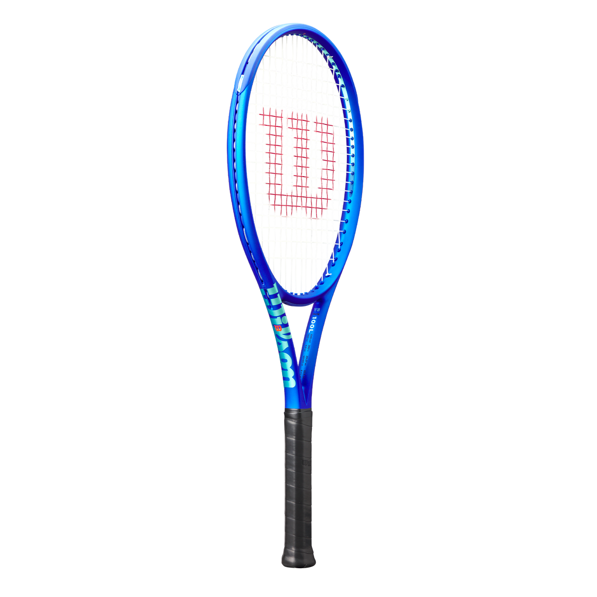 Wilson Ultra 100L V5 Tennis Racket, Blue, back view
