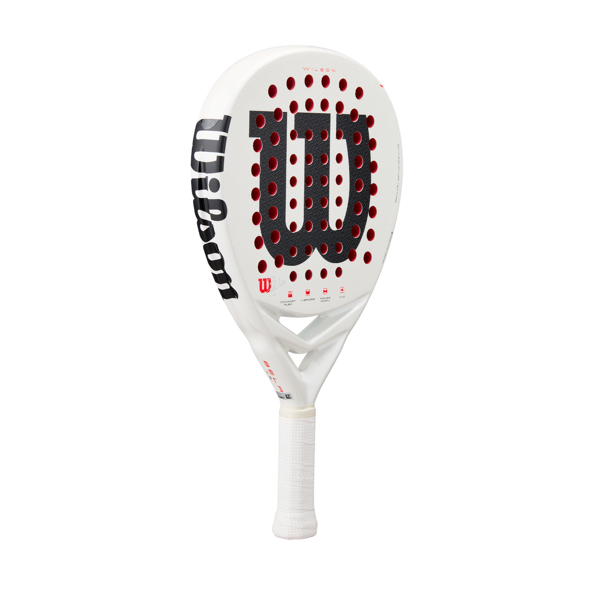 Wilson Bela LS V3 Padel Racket, White, back view