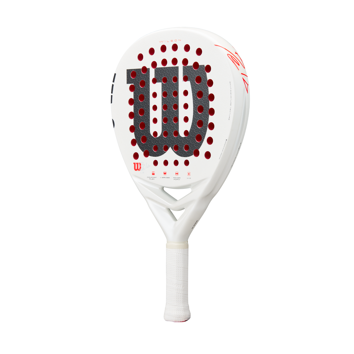 Wilson Bela LS V3 Padel Racket, White, side view