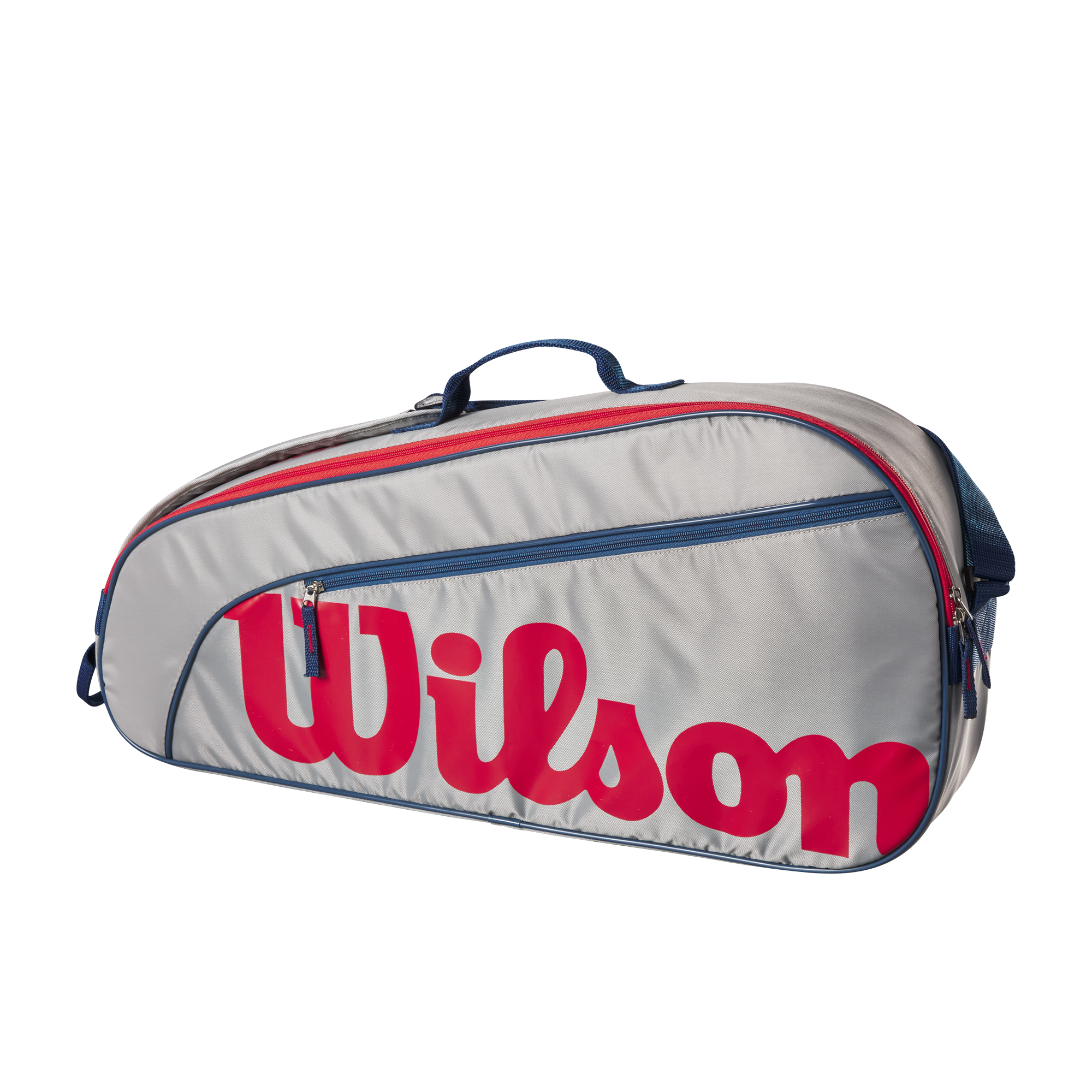 Wilson Junior 3 Pack Racket Bag - Grey/Red