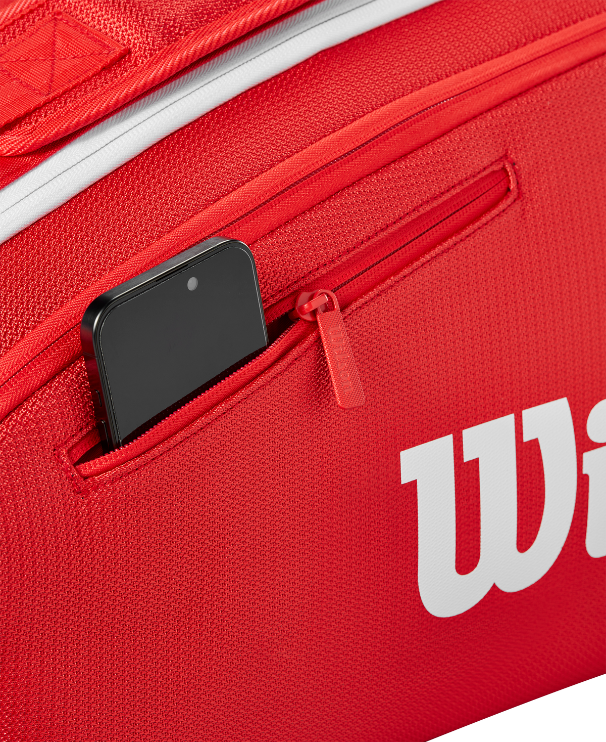 Wilson Super Tour 15Pk Racket Bag, Red, packaging view