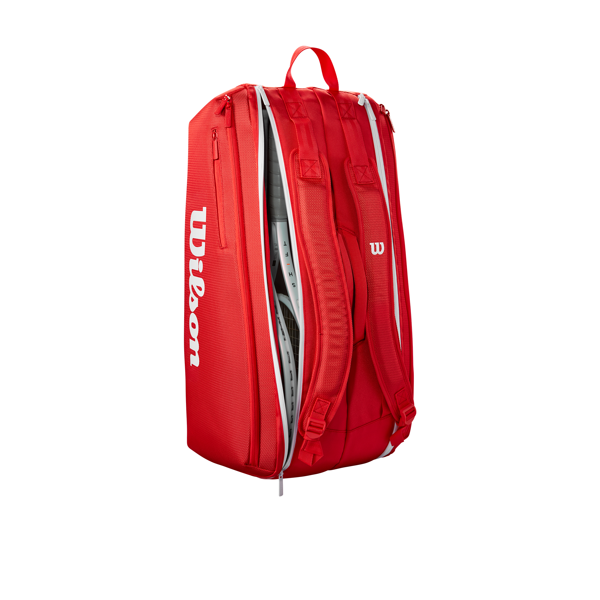 Wilson Super Tour 9Pk Racket Bag, Red, detail view