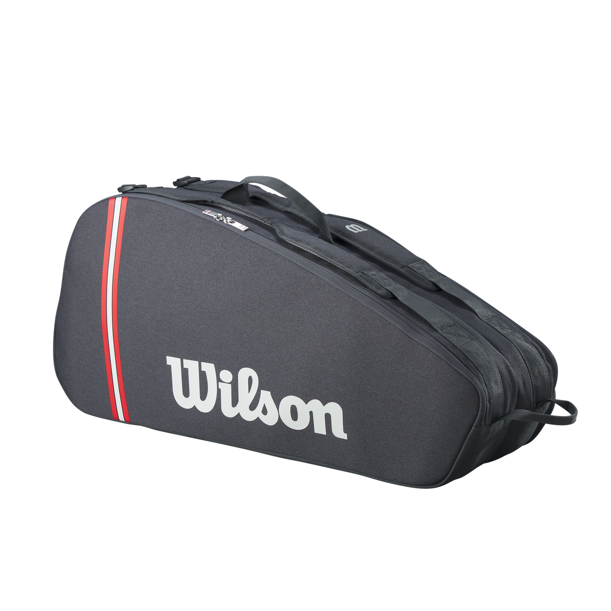 Wilson Tour 6Pk Racket Bag, Black, front view