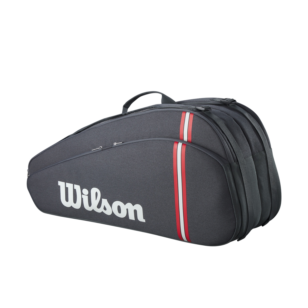 Wilson Tour 6Pk Racket Bag, Black, back view