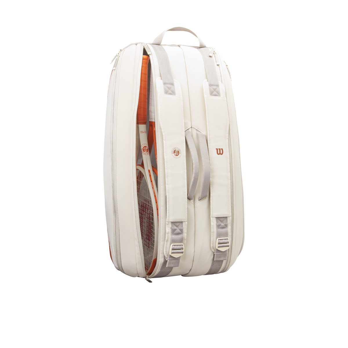 Wilson Roland Garros 2025 Super Tour 9 Pack Racket Bag - Cream/Clay (WR8042901) Luggage Wilson