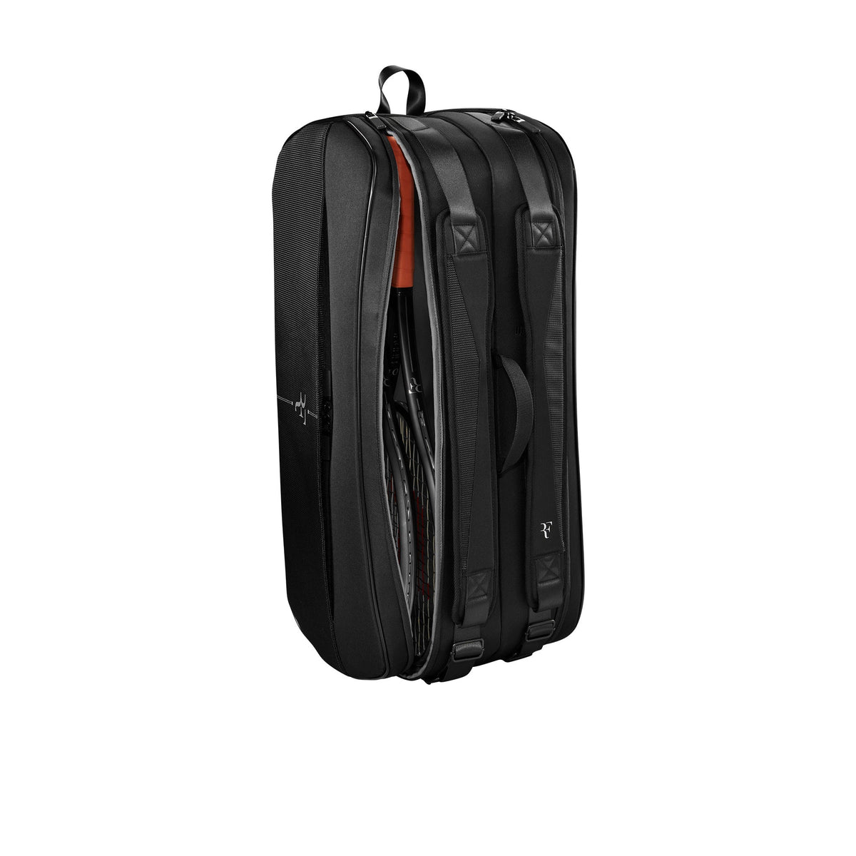 Wilson Roger Federer Tournament 9 Racket Bag 2024, Black, back view