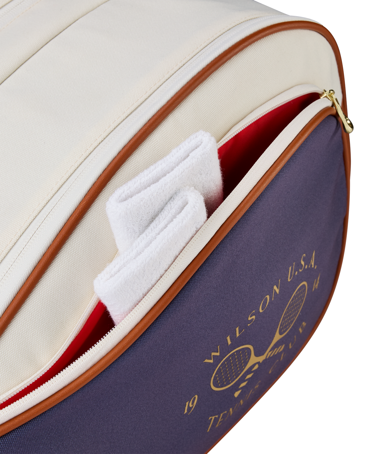Wilson Heritage V2 12 Racket Bag, Cream/Navy, additional view
