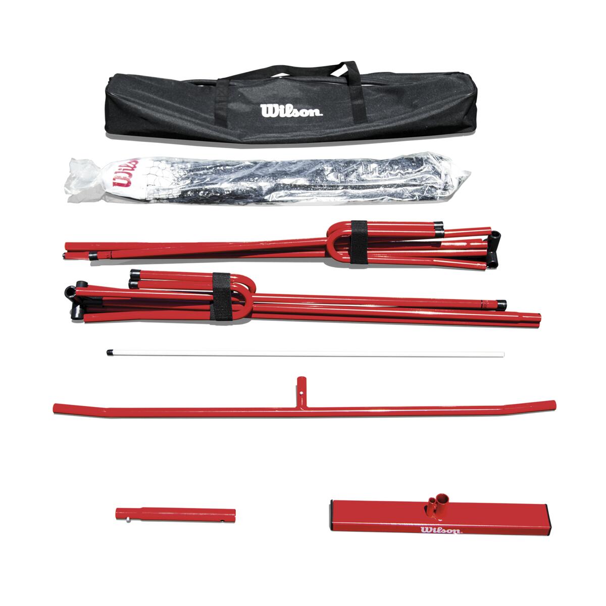 Wilson Port (WRR220000) Pickleball Net Sys WHITE RED BLACK One Size Pickleball Wilson