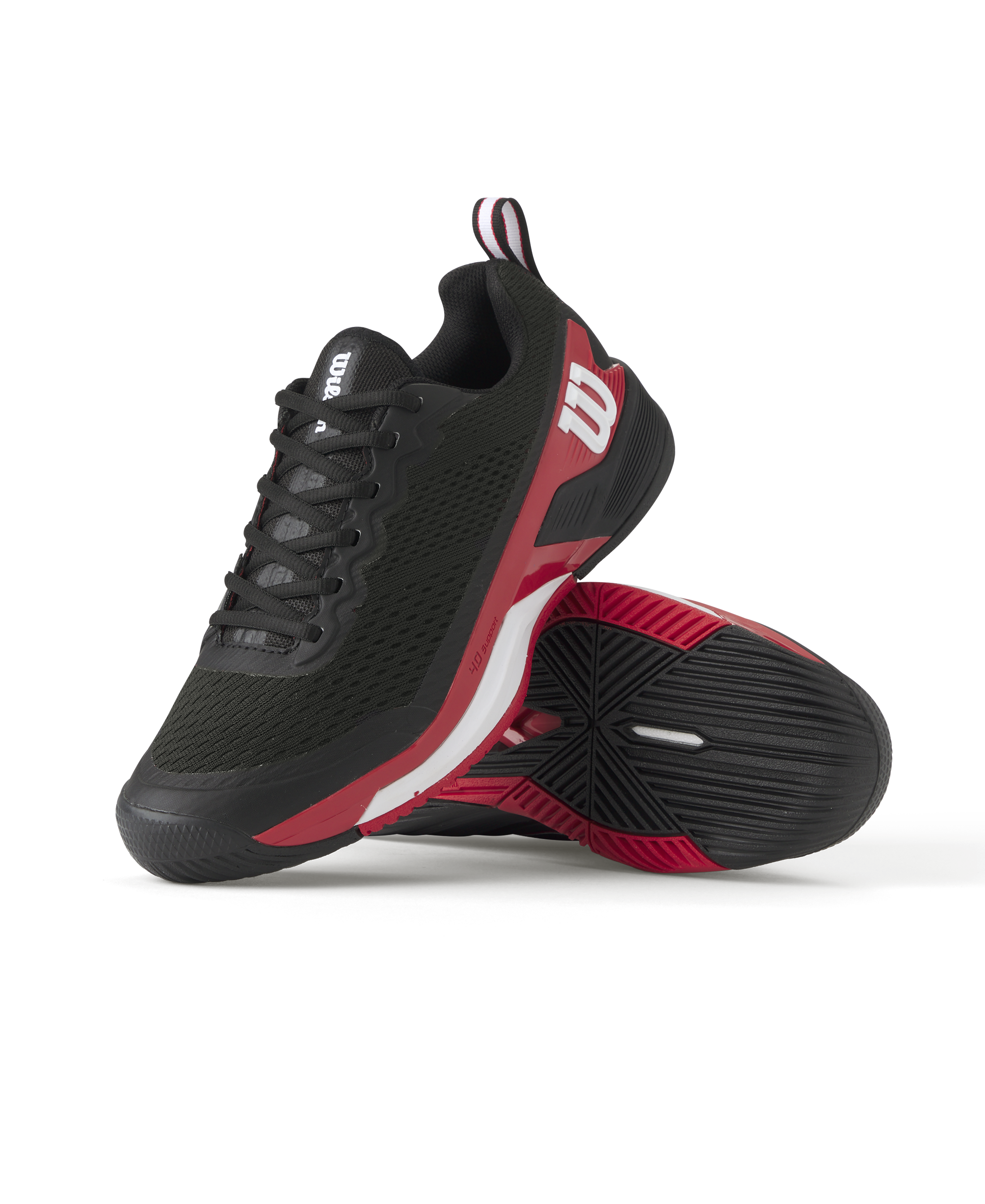 Wilson Rush Pro 4.5 Tennis Shoes Men - Black/Red
