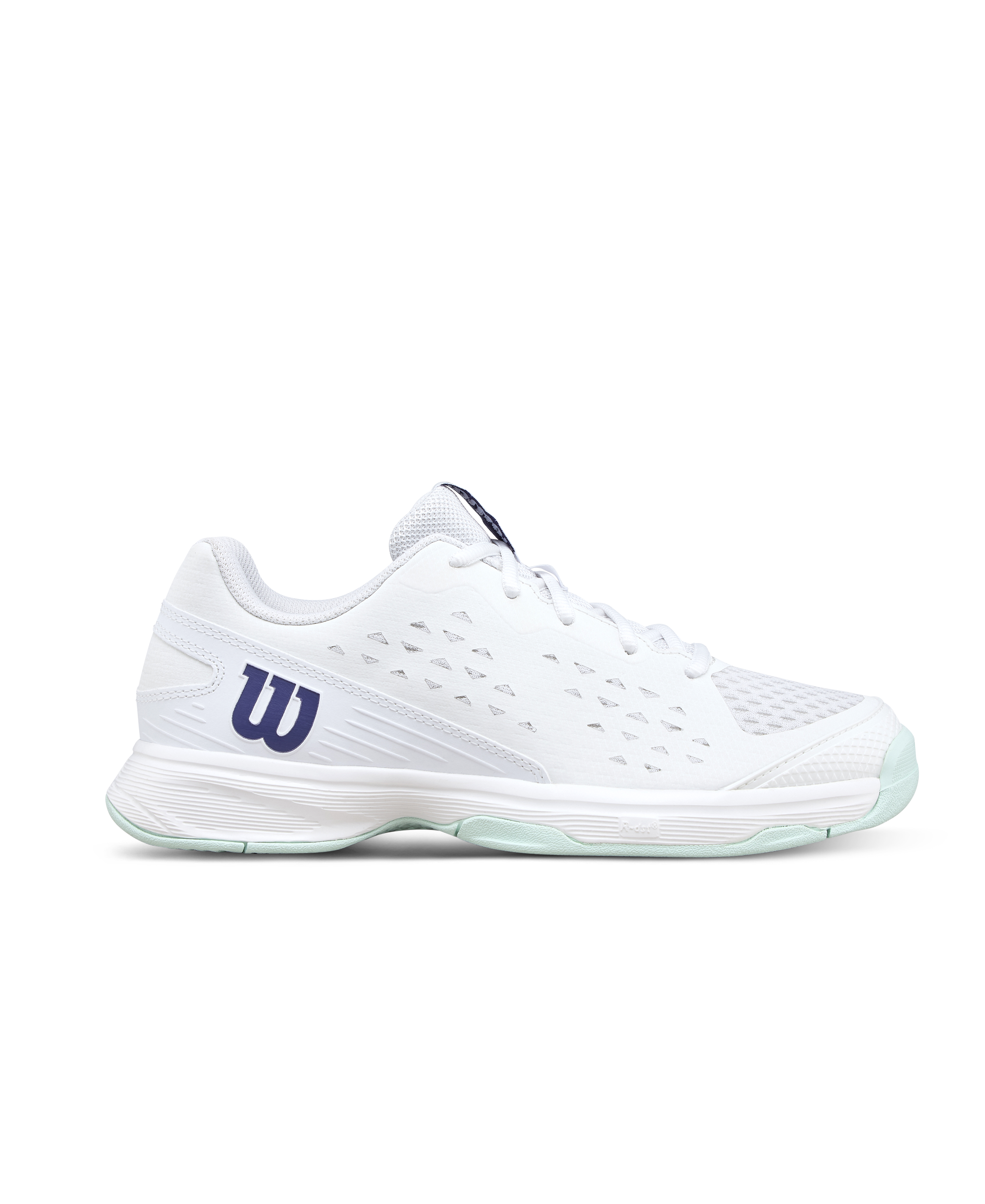 Wilson Rush Pro Ace Junior L Tennis Shoe - White/Bay/Skipper Blue White Bay Skipper Blue Tennis Shoes Wilson