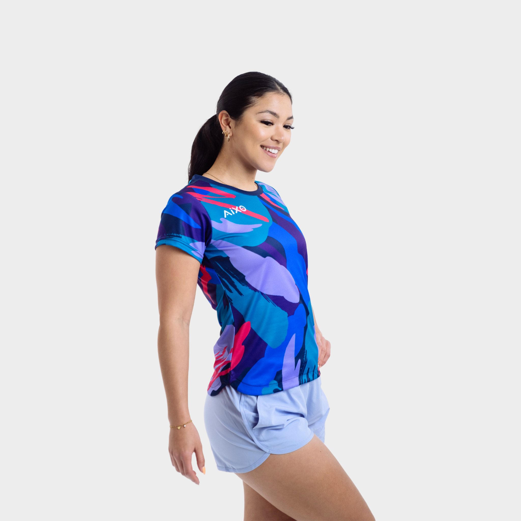Aixo Abstract T-Shirt Womens (Multicolour) T Shirt Aixo