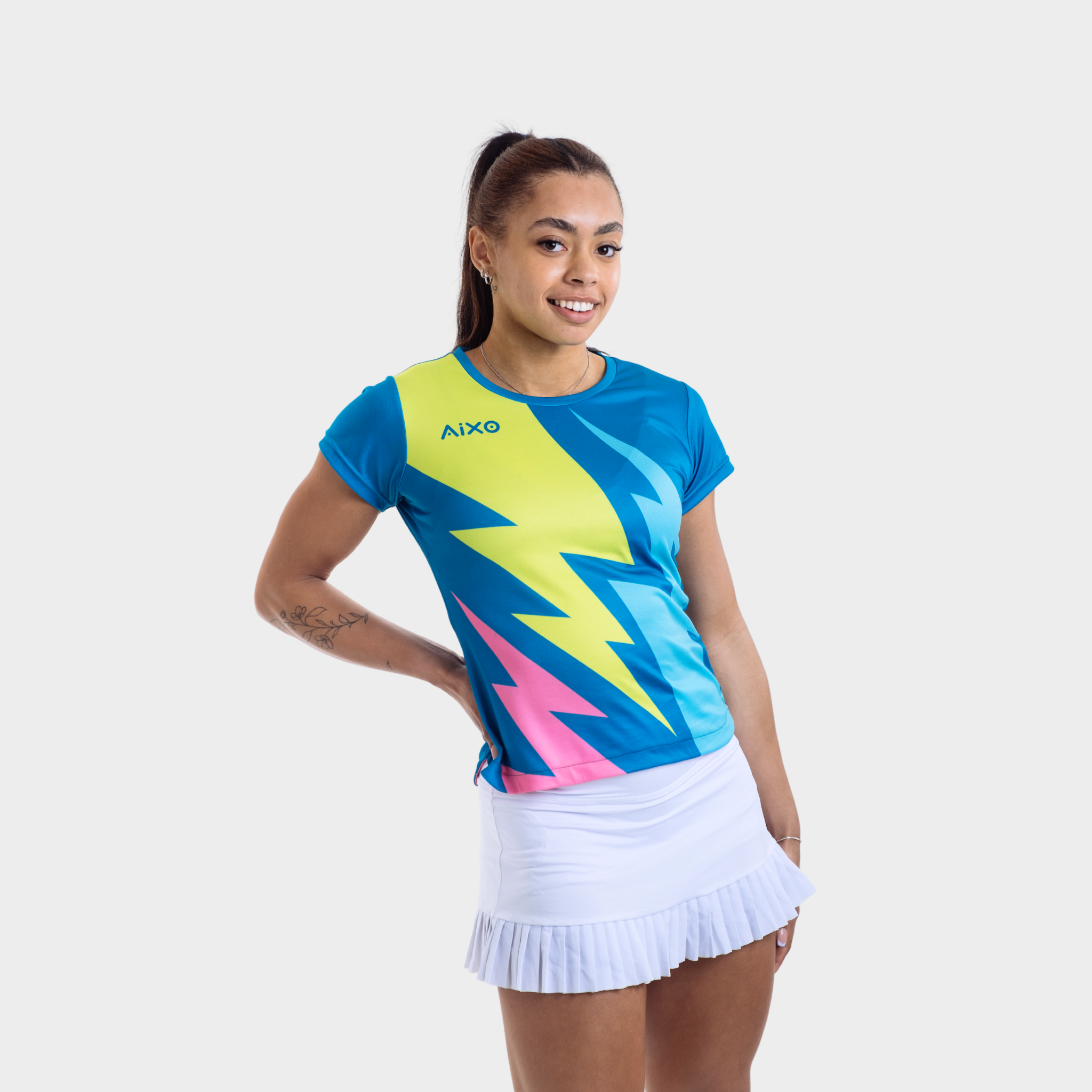 Aixo Bolt T-Shirt Womens (Teal) T Shirt Aixo