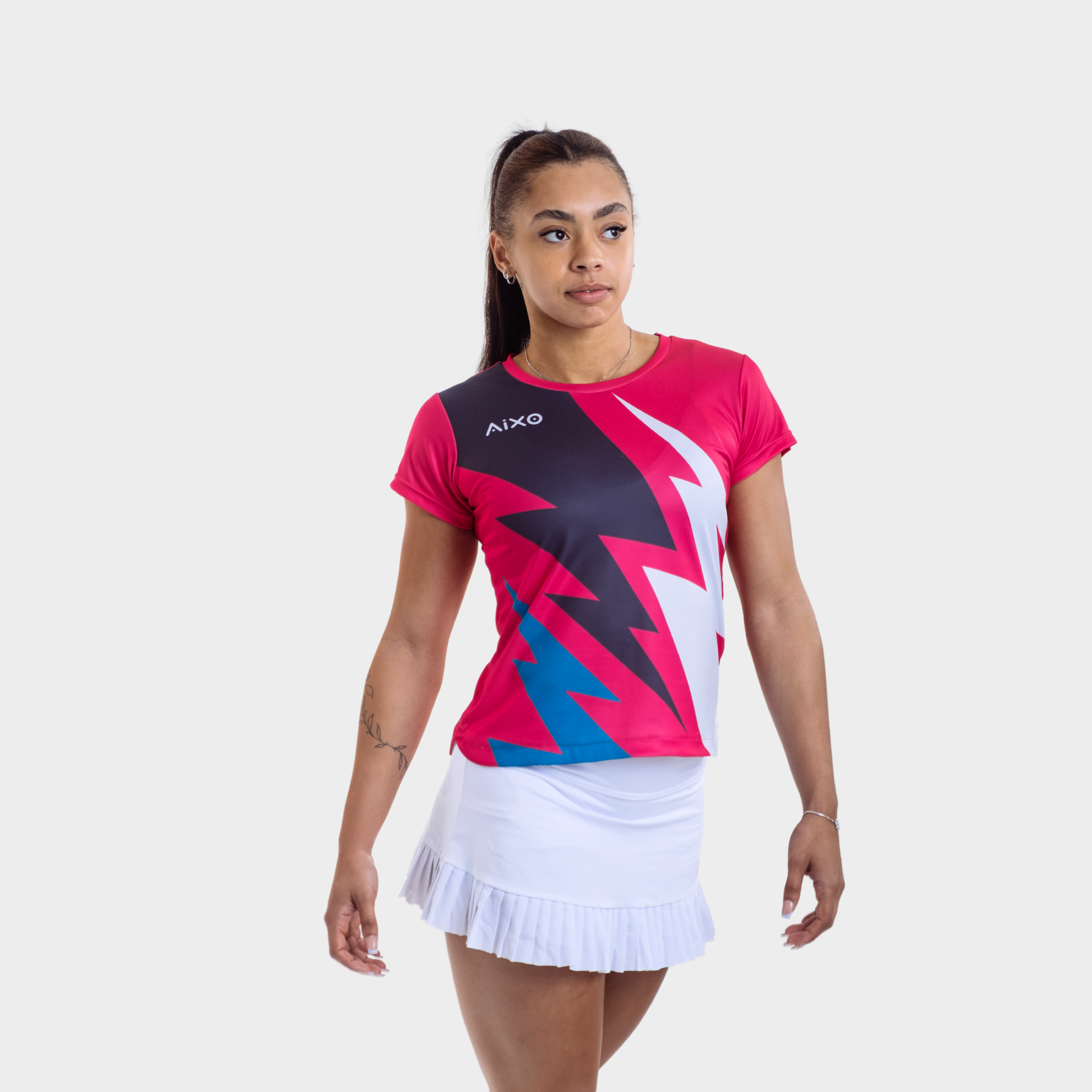 Aixo Bolt T-Shirt Womens (Pink) T Shirt Aixo