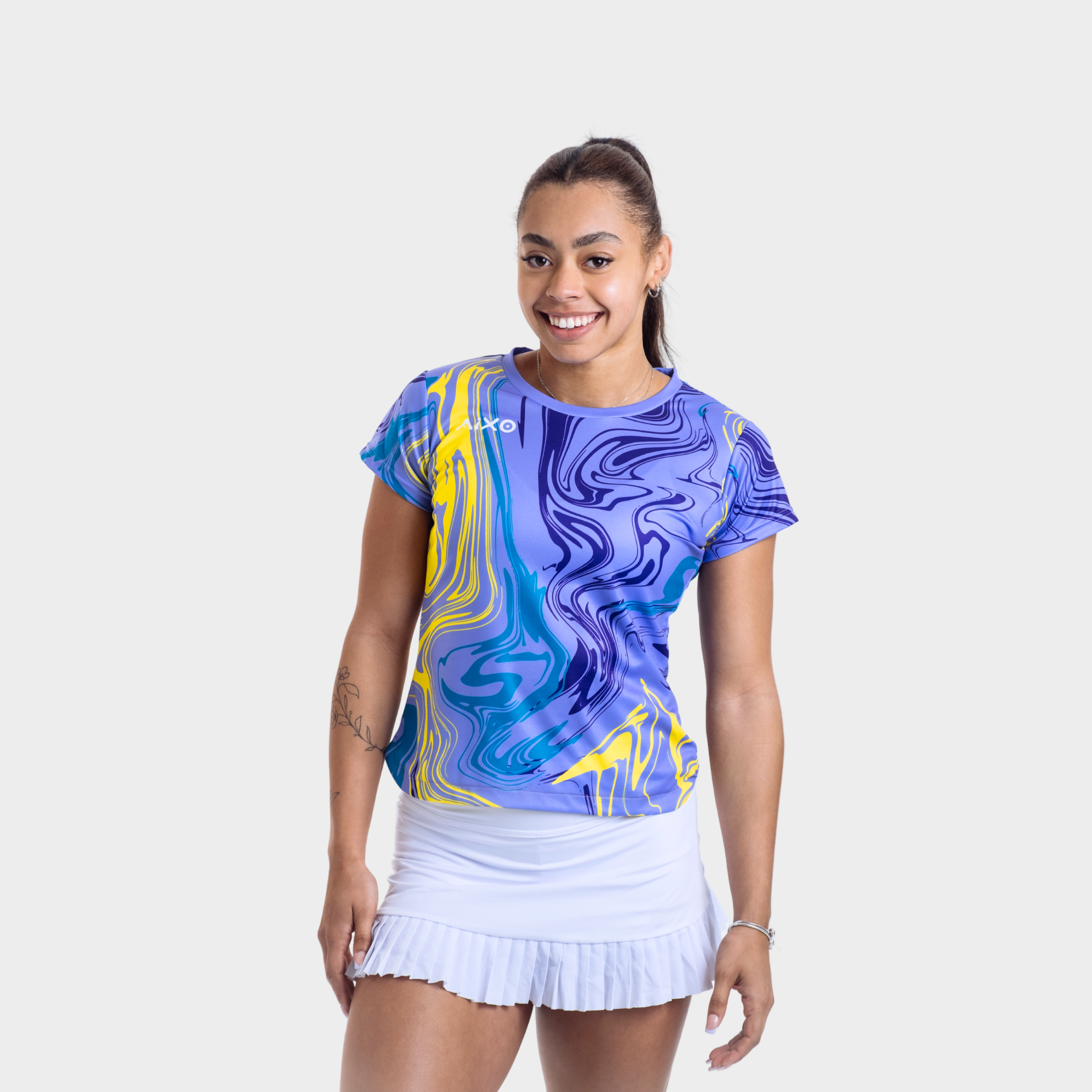 Aixo Chrome Womens T Shirt Lilac T Shirt Aixo