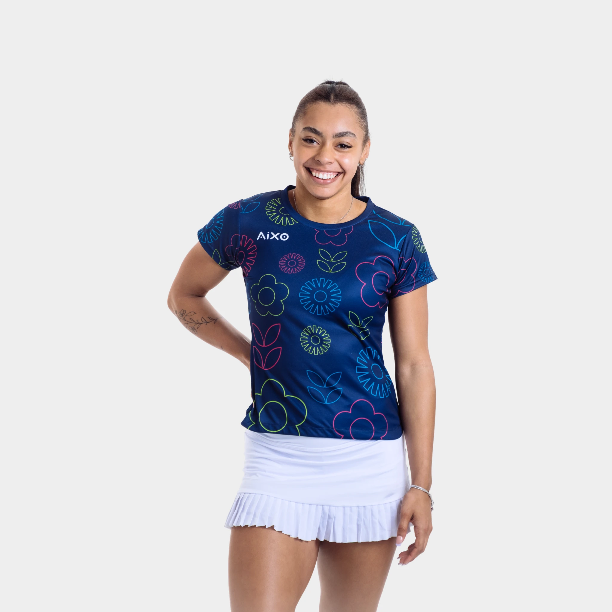 Aixo Spring T Shirt Women Navy T Shirt Aixo