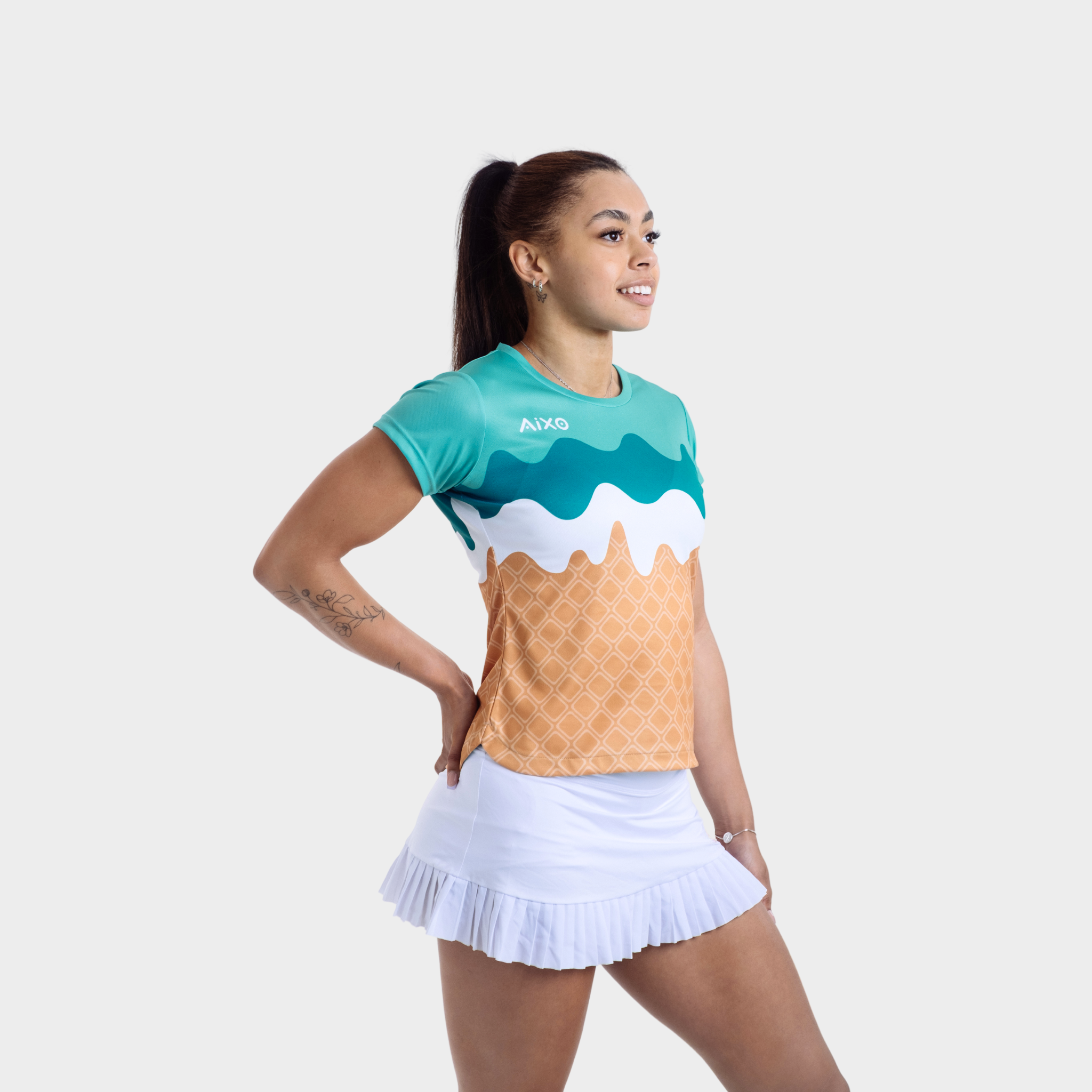 Aixo Sundae Womens T Shirt Vanilla Raspberry Chocolate T Shirt Aixo