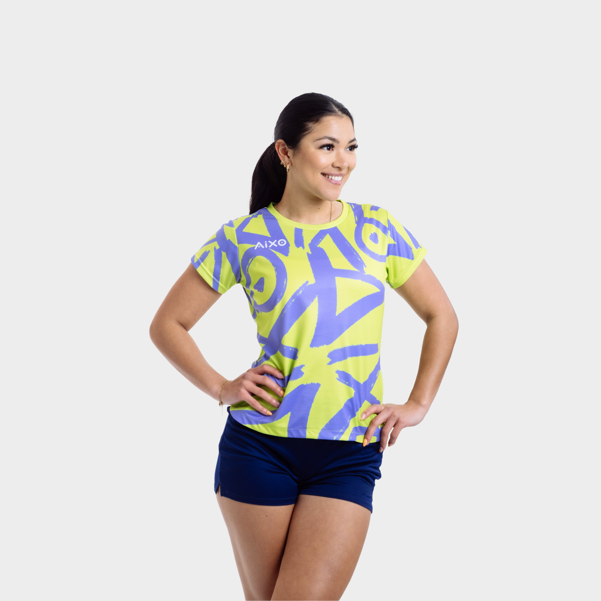 Aixo Tagged Womens T Shirt Lime