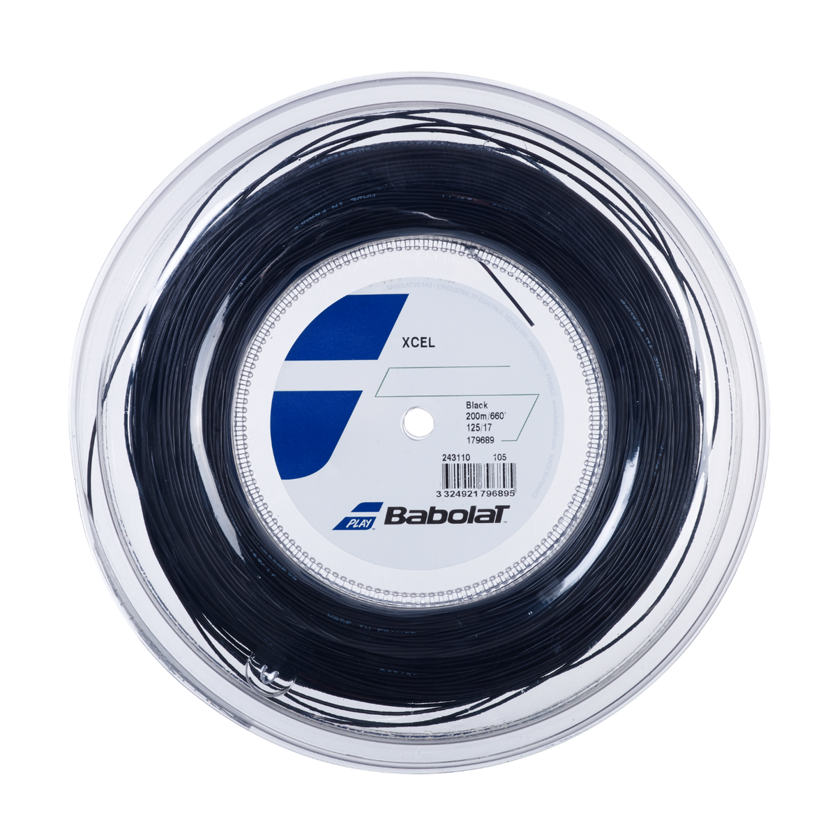 Babolat Xcel 1.25mm Tennis String Reel (200m) 1.25mm 200m Black String (Reel) Babolat