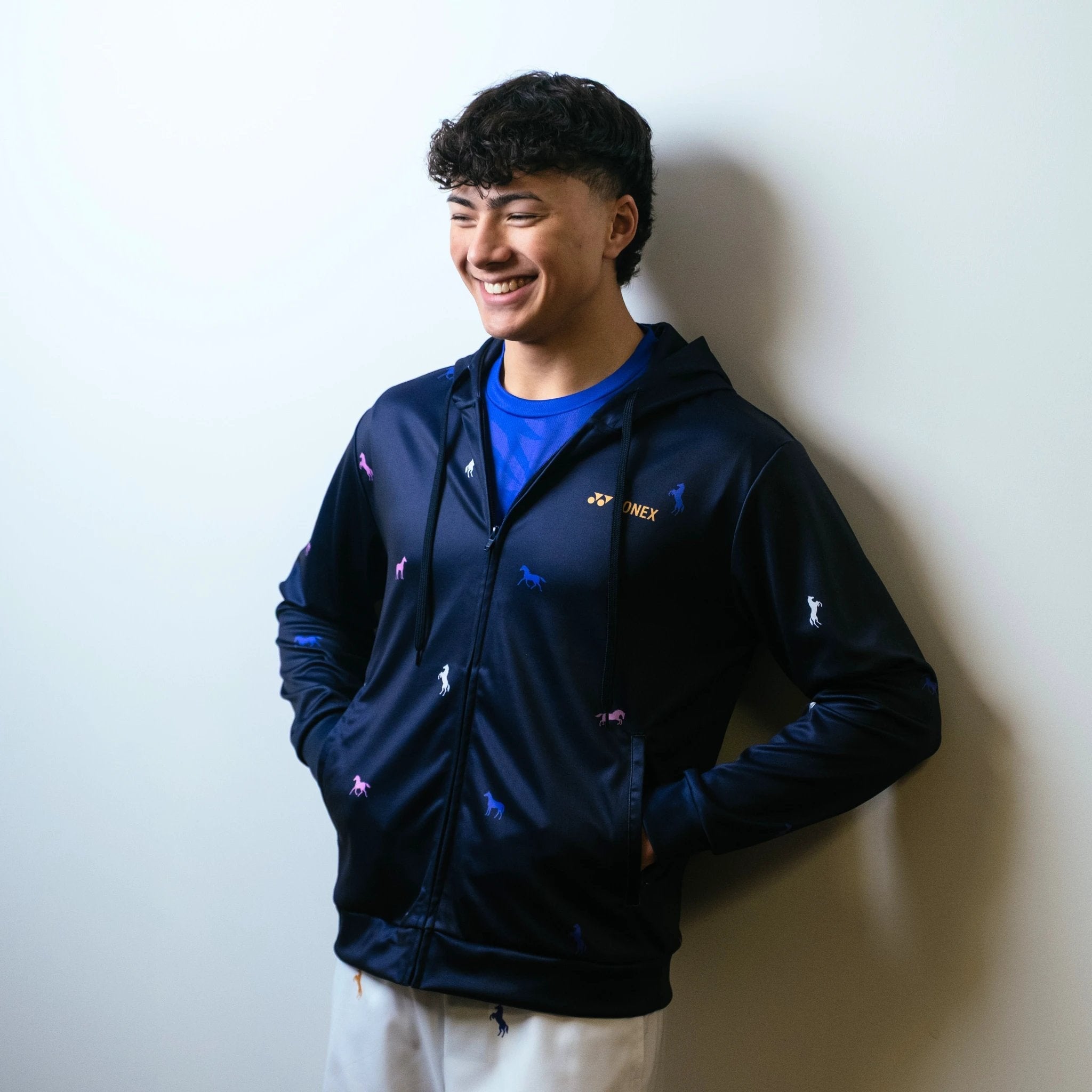 Yonex Night Rider – Unisex Zip Hoodie (Ink Blue) Yonex CNY2026 Zip Hood Sweat A Unisex Clothing Yonex