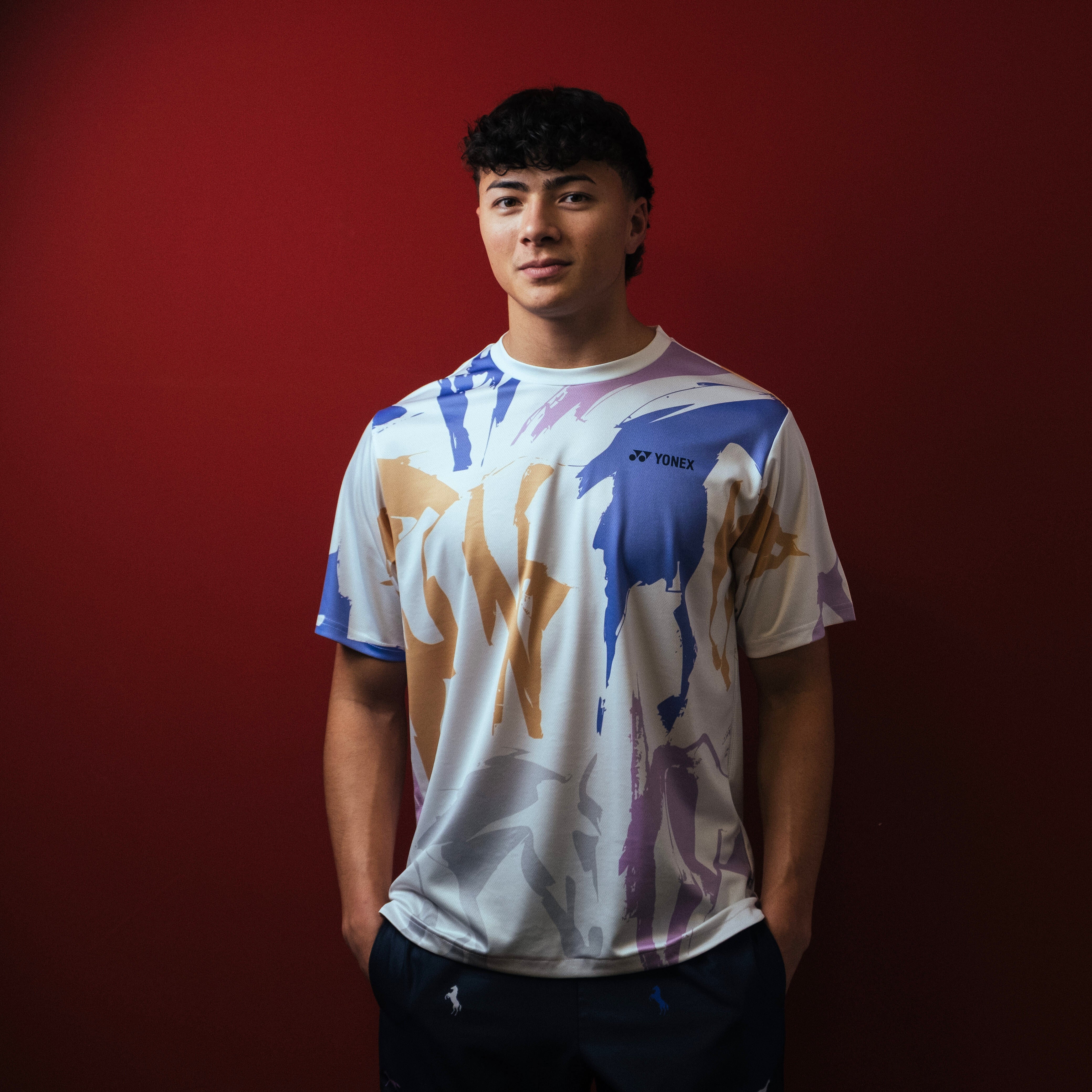 Pre-Order Yonex Shadow Charge Celestial Momentum – Men’s Performance Shirt (White) Yonex CNY2026 TT D Men Clothing Yonex