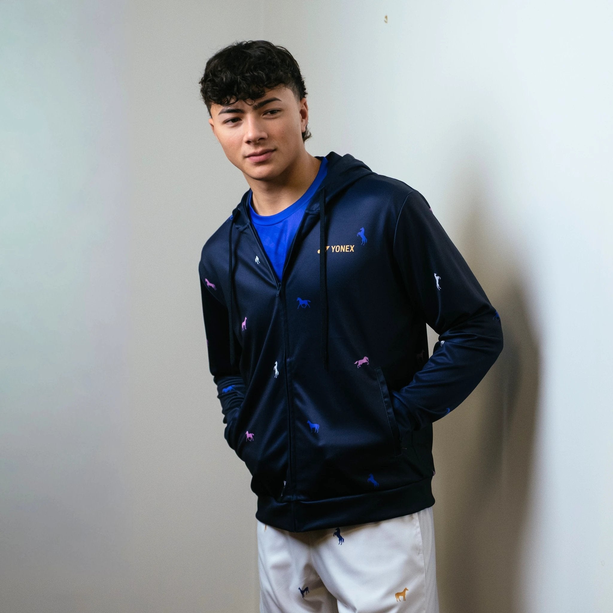 Yonex Night Rider – Unisex Zip Hoodie (Ink Blue) Yonex CNY2026 Zip Hood Sweat A Unisex Clothing Yonex