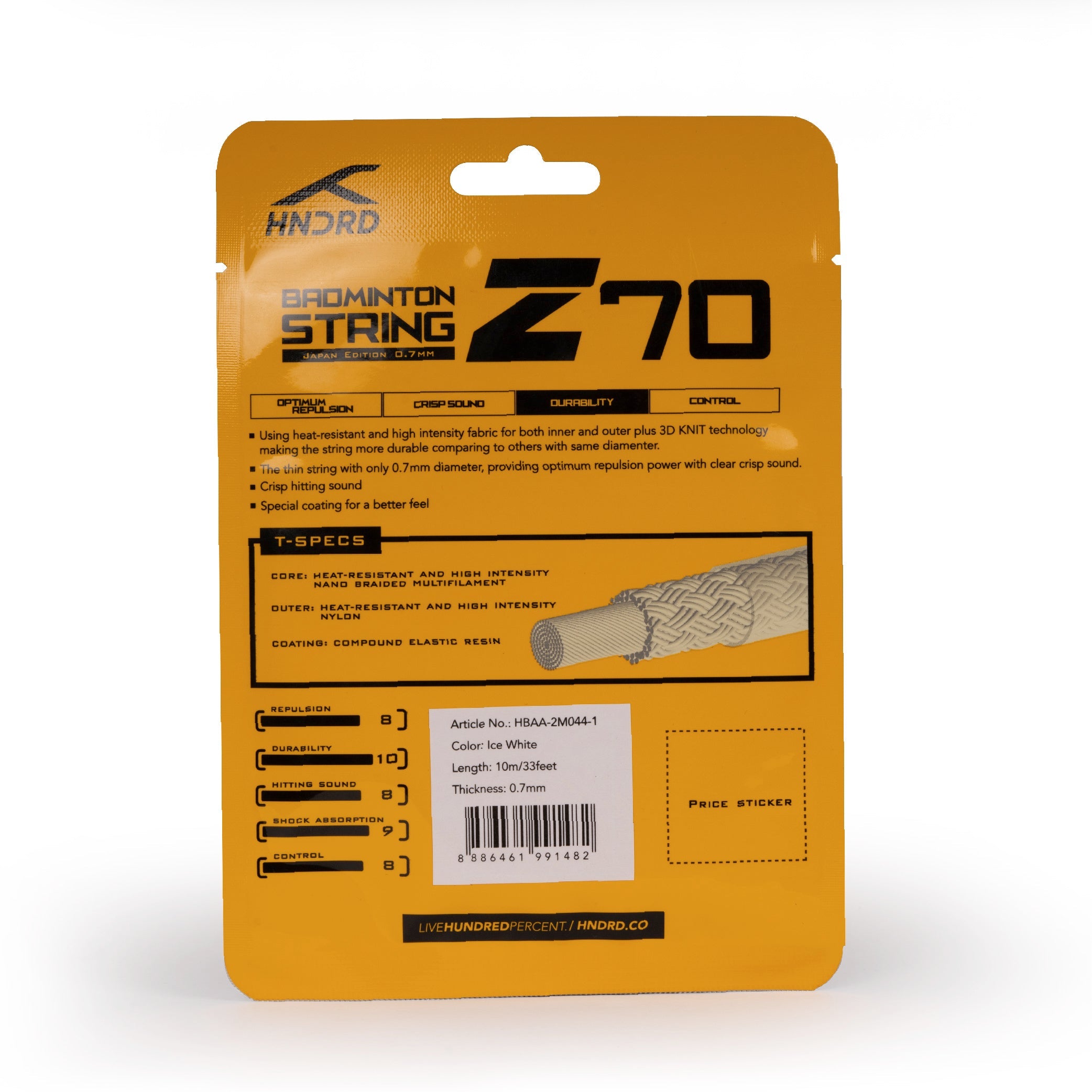 Hundred 70 Z Badminton String HBAA-2M044-1 String (Packs) Hundred