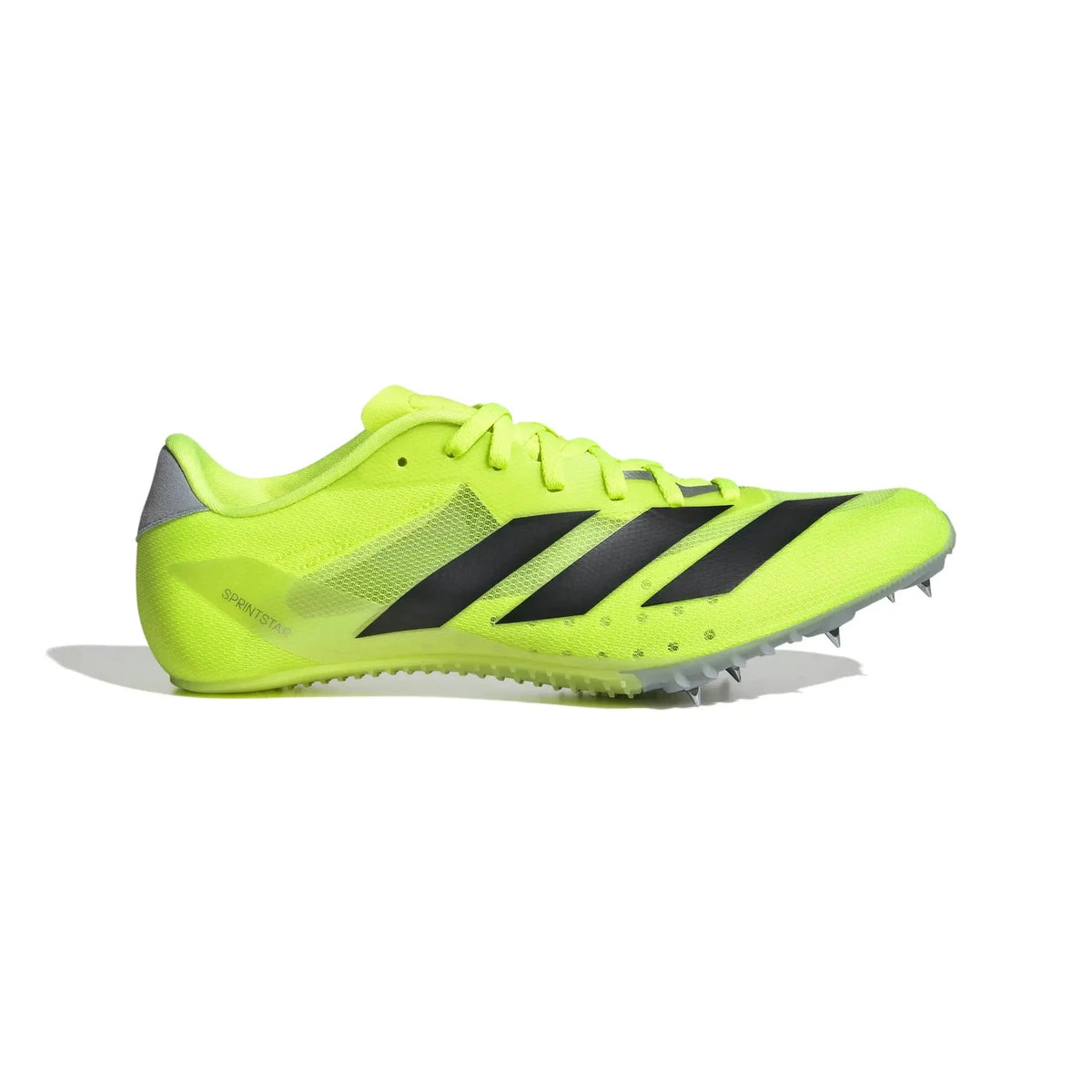 Adidas Adizero Sprintstar Running Shoe, Lucid Lemon/Black, front view