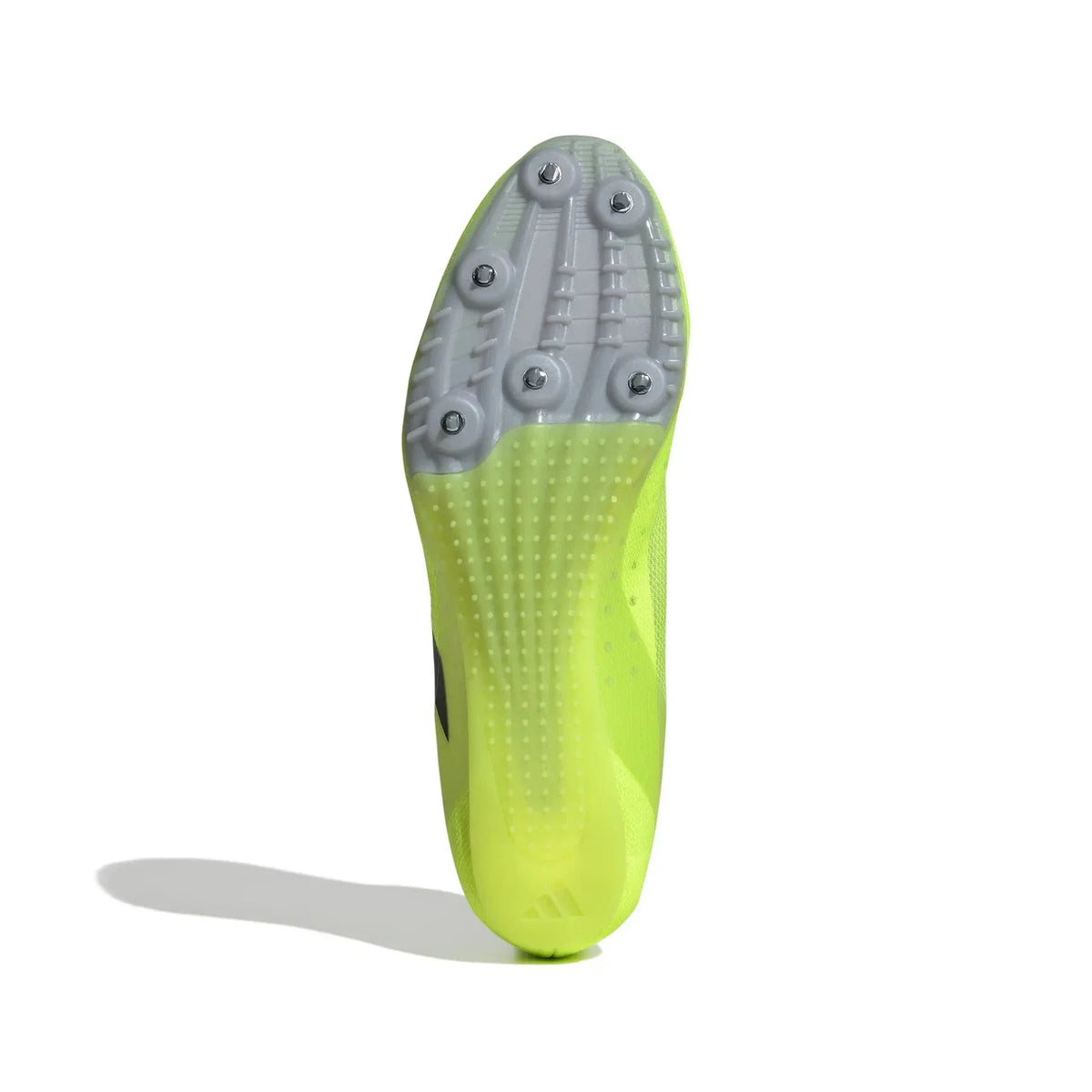 Adidas Adizero Sprintstar Running Shoe, Lucid Lemon/Black, close-up detail