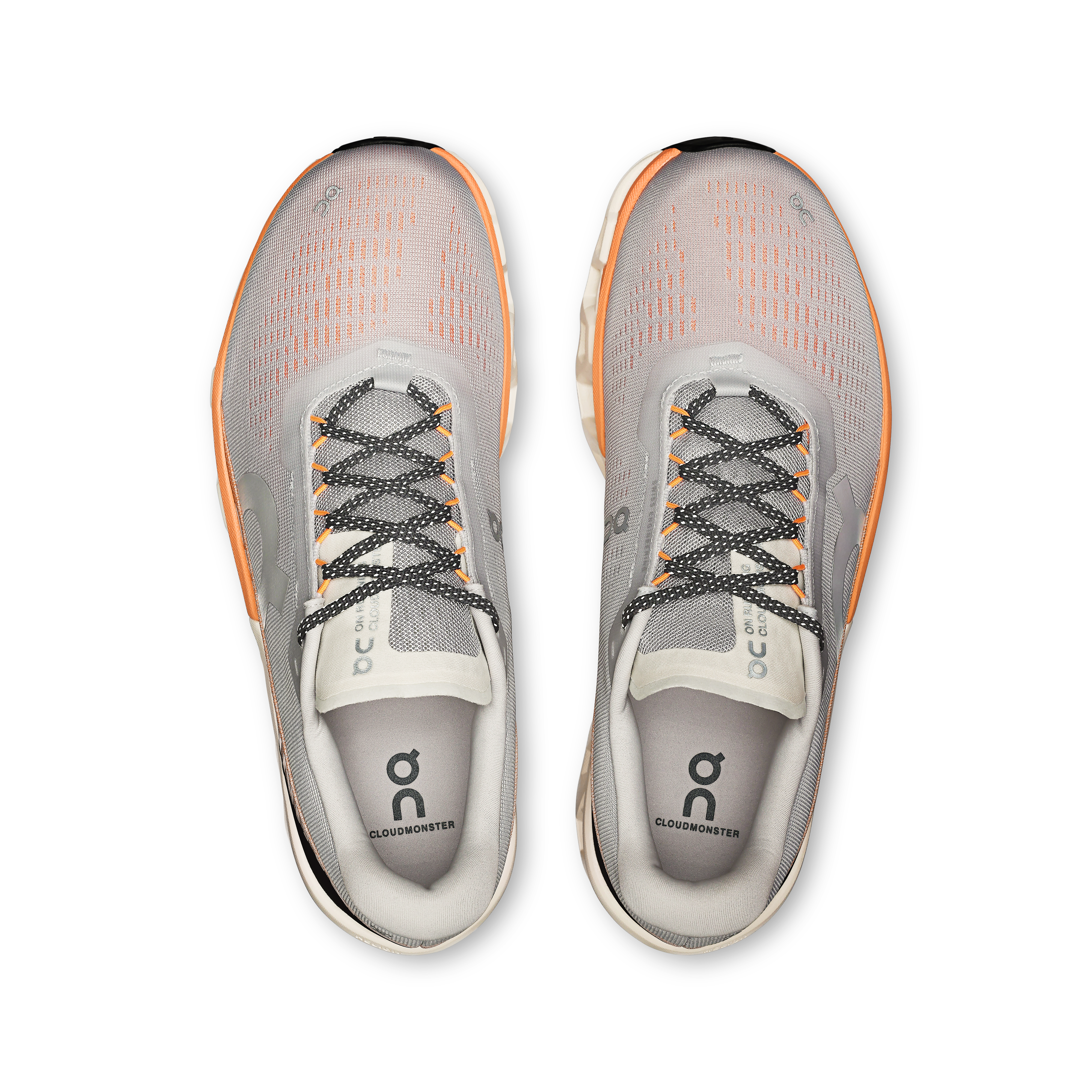 On Running Cloudmonster 2 Running Shoe Men - Glacier/Tangerine Running Shoes On Running