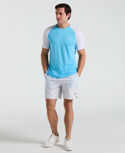 Original Penguin Performance 7" Ombre Tennis Short Men, Bright White, side view