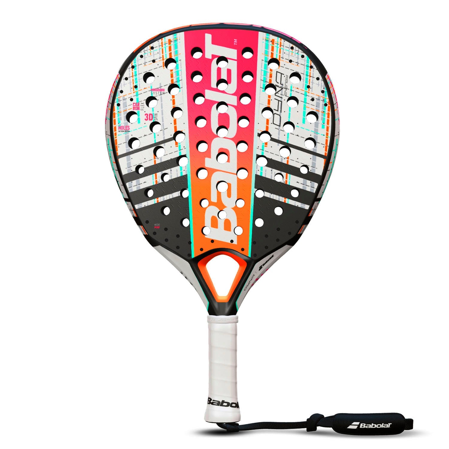 Babolat DYNA ENERGY Padel Racket - White/Orange White Orange S2 Padel Babolat
